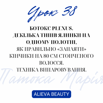 Урок 38.Ботокс Plexus. Декілька типів ялинки на одному полотні, як правильно &laquo;запаяти&raquo; кінчики на 80 см стонченого волосся. Техніка випаровування- Марія Патока =-09 фото